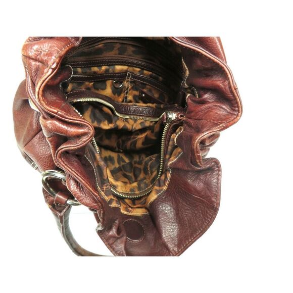 B. Makowsky Shoulder Bag Women Purse Leather Hobo Lined Pockets Brown Boho - Picture 6 of 7
